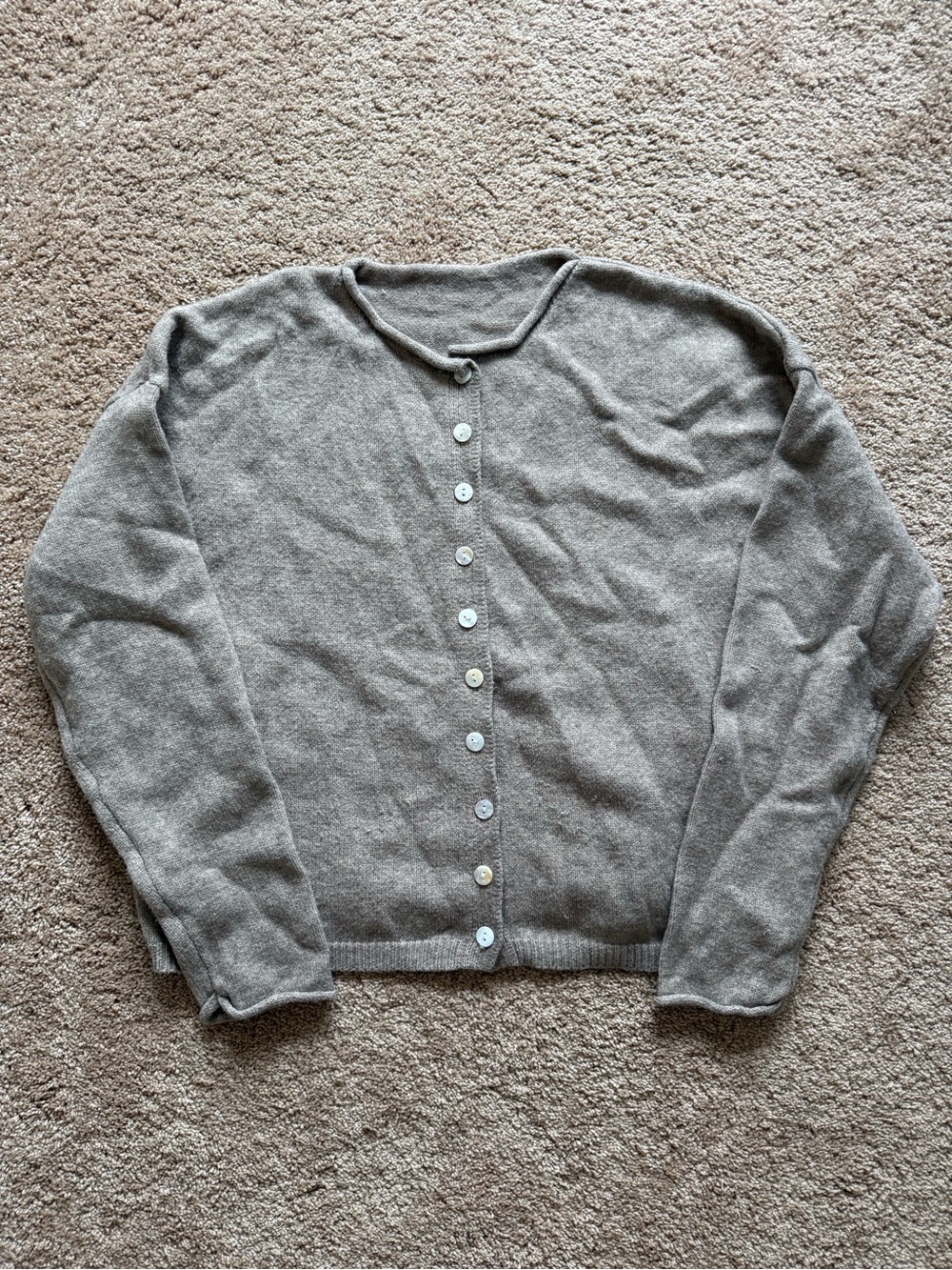 Tan Button Down Cardigan S/M